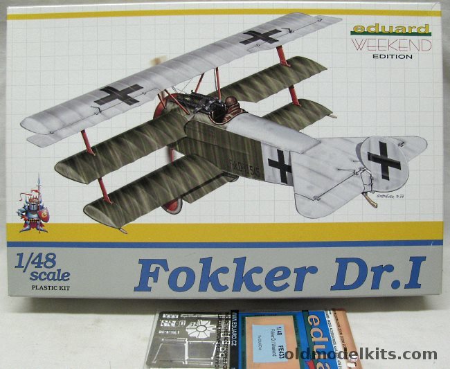 Eduard 1/48 Fokker Dr.1 (DR-1) + Eduard PE Parts, 8490 plastic model kit